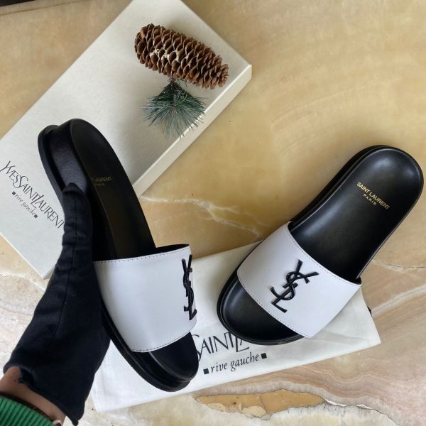 yves saint laurent terlik beyaz siyah aksesuar