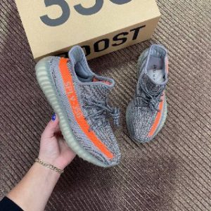 adidas ayakkabi yeezy 350 unisex gri fume turuncu