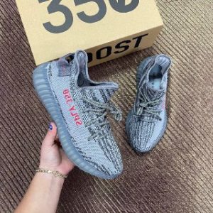 adidas ayakkabi yeezy 350 unisex gri kirmizi