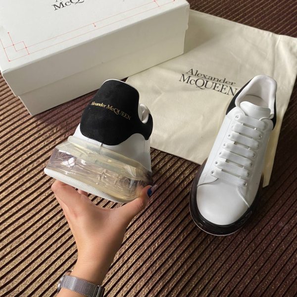 alexander mcqueen ayakkabi sneakers erkek beyaz siyah seffaf taban