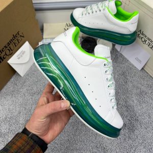 alexander mcqueen ayakkabi sneakers erkek beyaz yesil seffaf taban