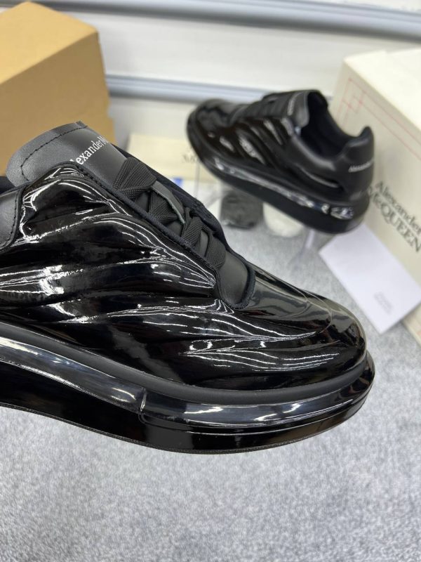 alexander mcqueen ayakkabi sneakers erkek siyah parlak seffaf taban
