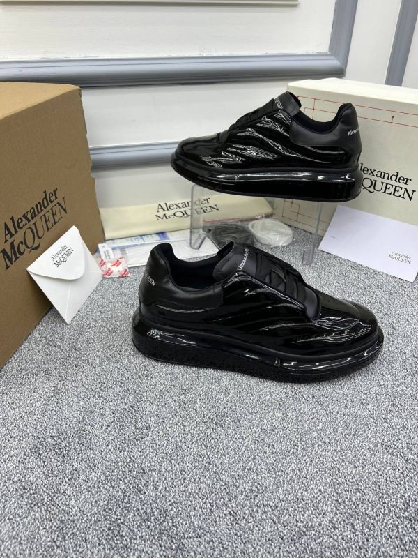 alexander mcqueen ayakkabi sneakers erkek siyah parlak seffaf taban