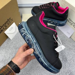 alexander mcqueen ayakkabi sneakers erkek siyah pembe mavi seffaf taban