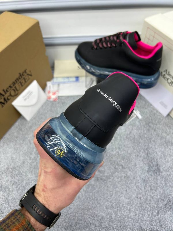 alexander mcqueen ayakkabi sneakers erkek siyah pembe mavi seffaf taban