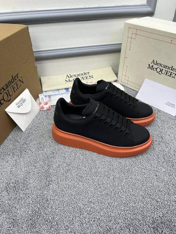 alexander mcqueen ayakkabi sneakers erkek siyah turuncu taban