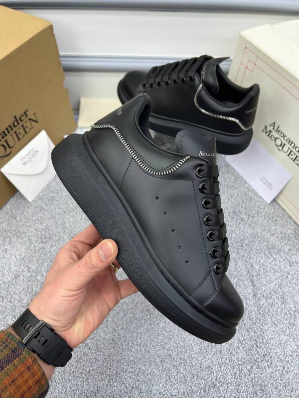 alexander mcqueen ayakkabi sneakers kadin siyah arkasi fermuar detayli
