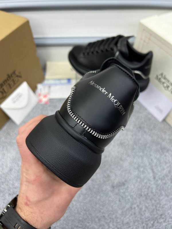alexander mcqueen ayakkabi sneakers kadin siyah arkasi fermuar detayli