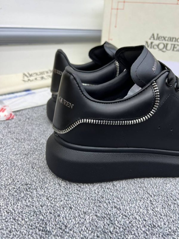 alexander mcqueen ayakkabi sneakers kadin siyah arkasi fermuar detayli