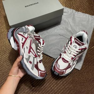 balenciaga ayakkabi runner sneakers gri bordo