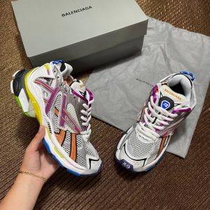 balenciaga ayakkabi runner sneakers pembe turuncu mavi gri