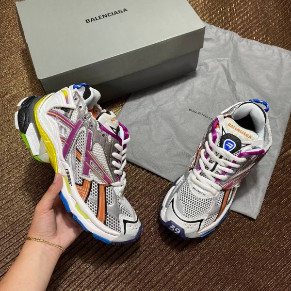 balenciaga ayakkabi runner sneakers pembe turuncu mavi gri
