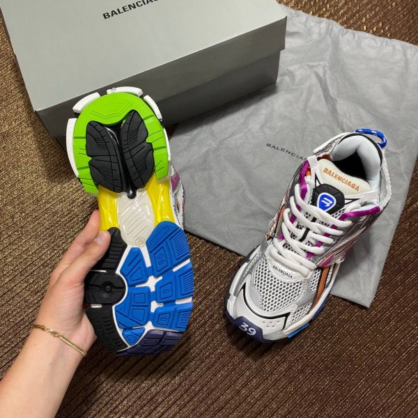balenciaga ayakkabi runner sneakers pembe turuncu mavi gri
