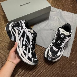 balenciaga ayakkabi runner sneakers siyah beyaz