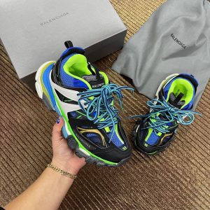 balenciaga ayakkabi siyah mavi yesil  sneakers track