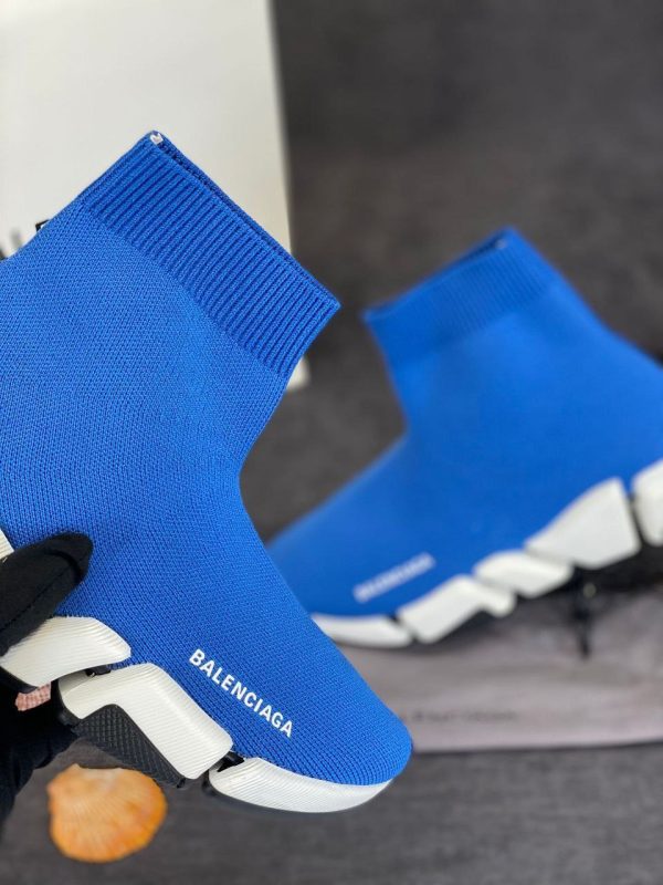 balenciaga ayakkabi socks shoes speed corap mavi