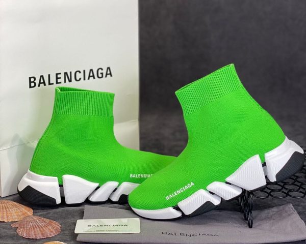 balenciaga ayakkabi socks shoes speed corap yesil neon