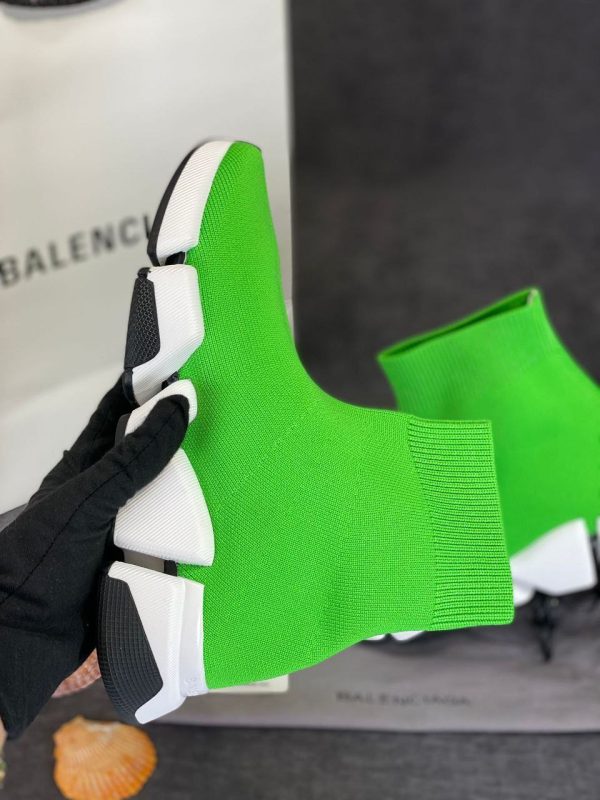 balenciaga ayakkabi socks shoes speed corap yesil neon