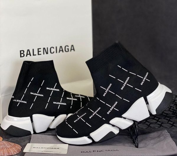 balenciaga ayakkabi speed socks shoes siyah beyaz corap