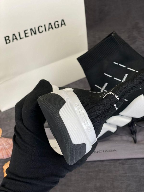 balenciaga ayakkabi speed socks shoes siyah beyaz corap