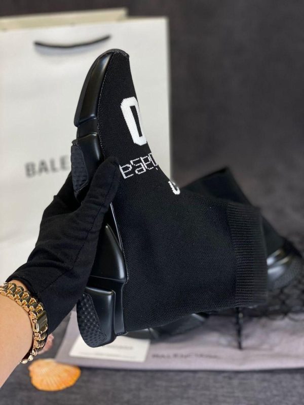 balenciaga ayakkabi speed socks shoes siyah corap