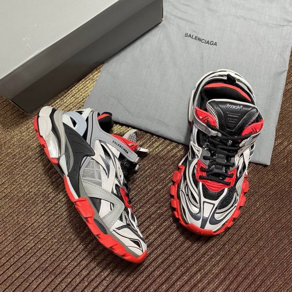 balenciaga ayakkabi track2 erkek sneakers beyaz siyah kirmizi