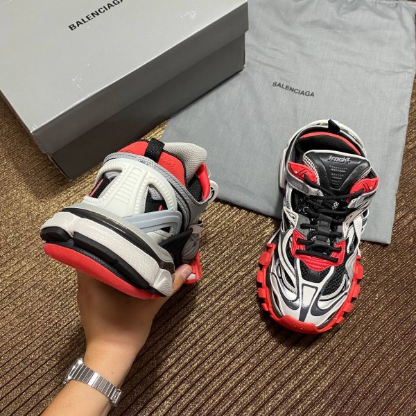 balenciaga ayakkabi track2 erkek sneakers beyaz siyah kirmizi