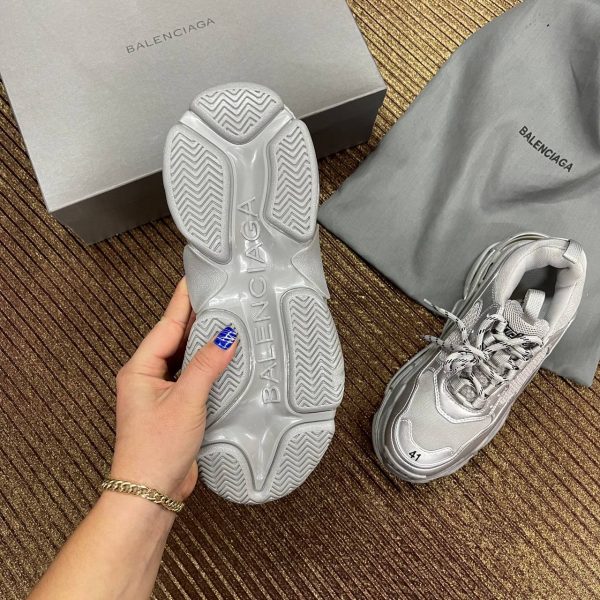 balenciaga ayakkabi triple s erkek silver