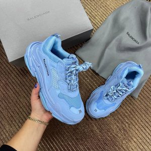 balenciaga ayakkabi triple s mavi