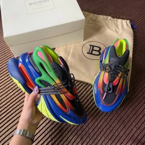 balmain ayakkabi sneaker neoprene and leather unicorn multi color