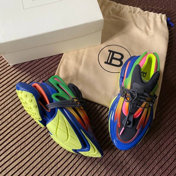 balmain ayakkabi sneaker neoprene and leather unicorn multi color