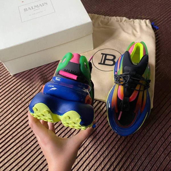 balmain ayakkabi sneaker neoprene and leather unicorn multi color