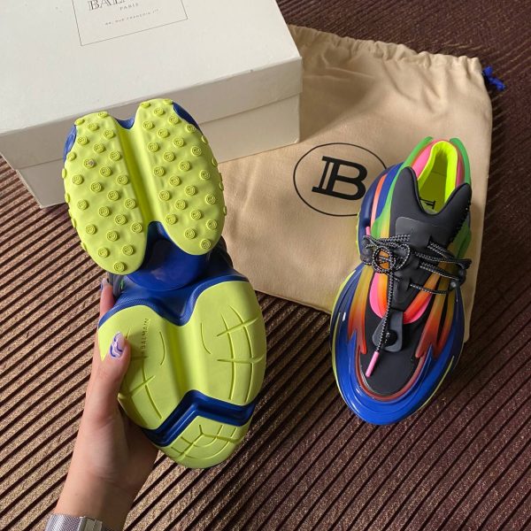 balmain ayakkabi sneaker neoprene and leather unicorn multi color