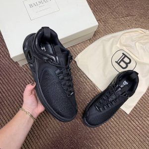 balmain ayakkabi sneaker runner b siyah