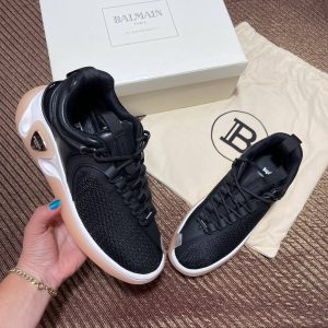 balmain ayakkabi sneaker runner b siyah beyaz
