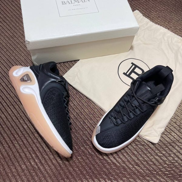 balmain ayakkabi sneaker runner b siyah beyaz