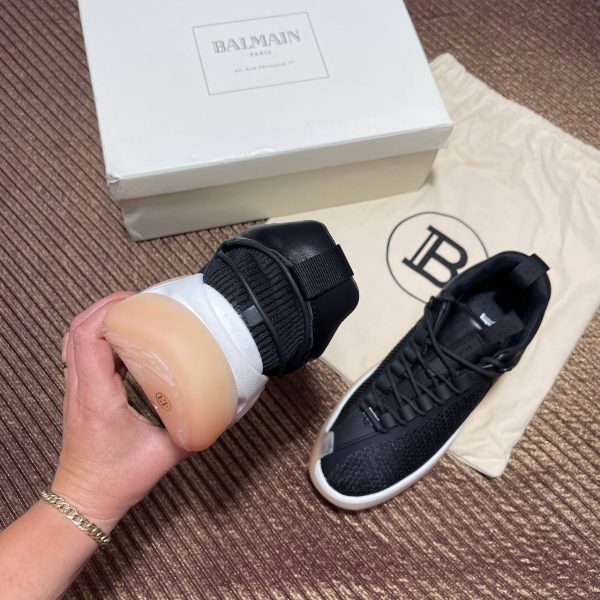 balmain ayakkabi sneaker runner b siyah beyaz