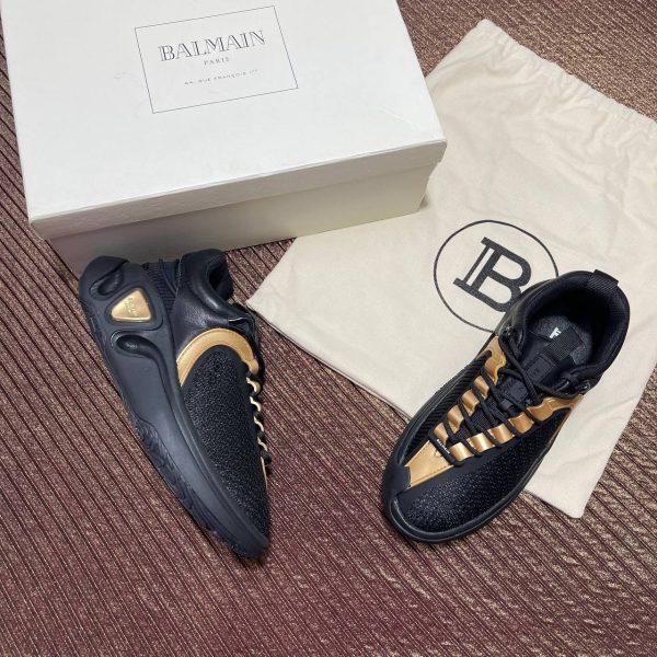 balmain ayakkabi sneaker runner b siyah gold