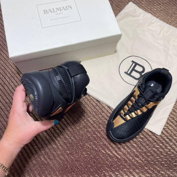 balmain ayakkabi sneaker runner b siyah gold