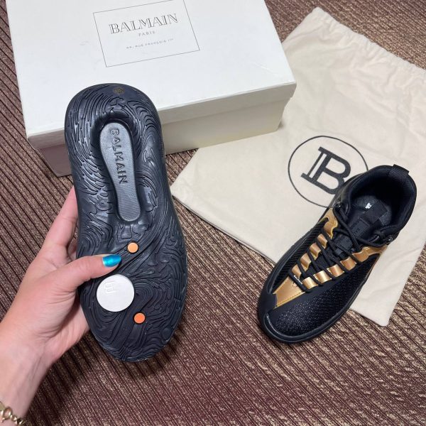 balmain ayakkabi sneaker runner b siyah gold