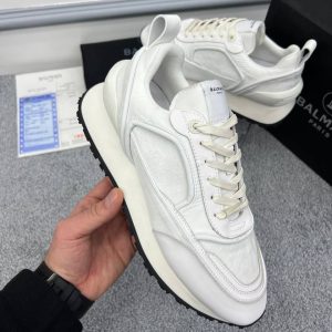 balmain ayakkabi sneakers erkek beyaz hakiki deri