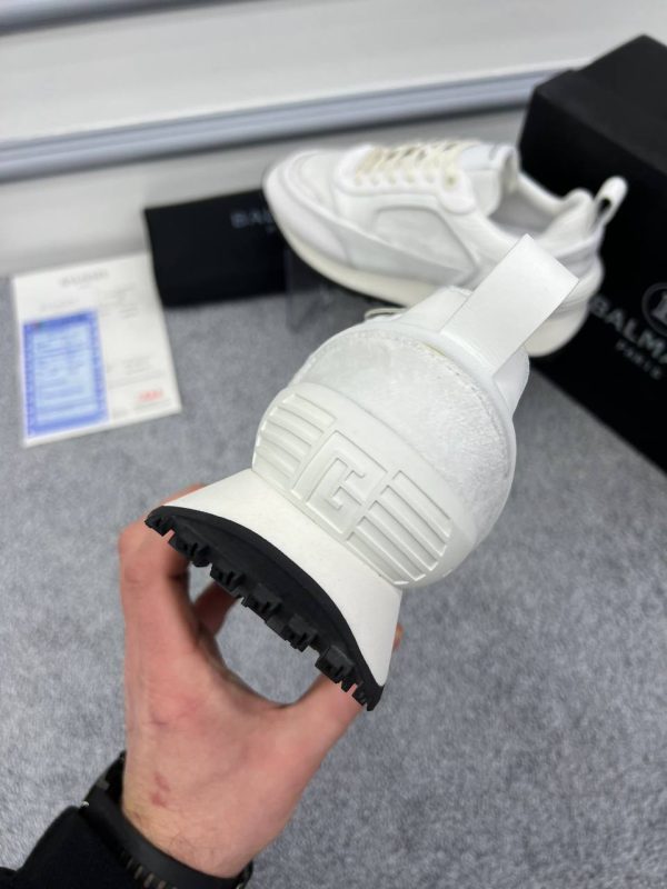 balmain ayakkabi sneakers erkek beyaz hakiki deri