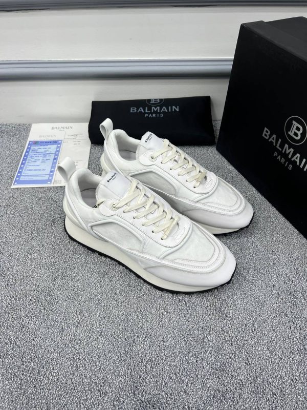 balmain ayakkabi sneakers erkek beyaz hakiki deri