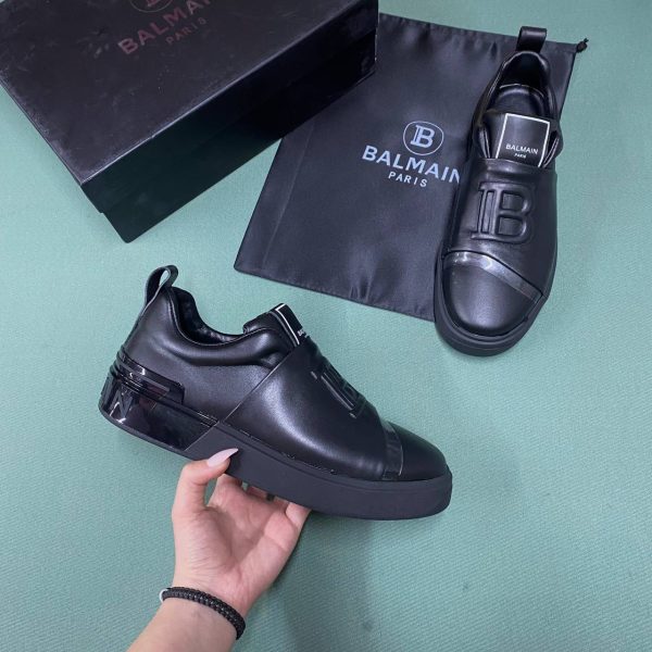 balmain spor ayakkabi erkek siyah klasik