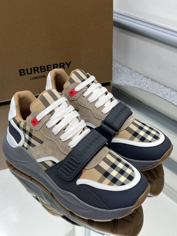 burberry ayakkabi erkek classic gri taban