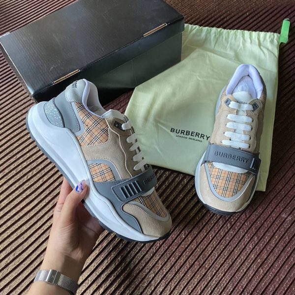 burberry ayakkabi sneaker classic bej gri