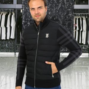 burberry mont baharlik siyah triko detayli