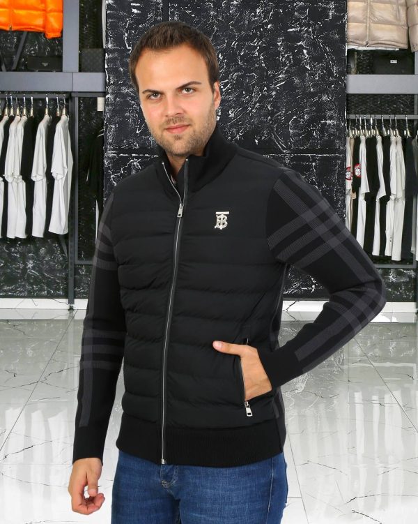 burberry mont baharlik siyah triko detayli