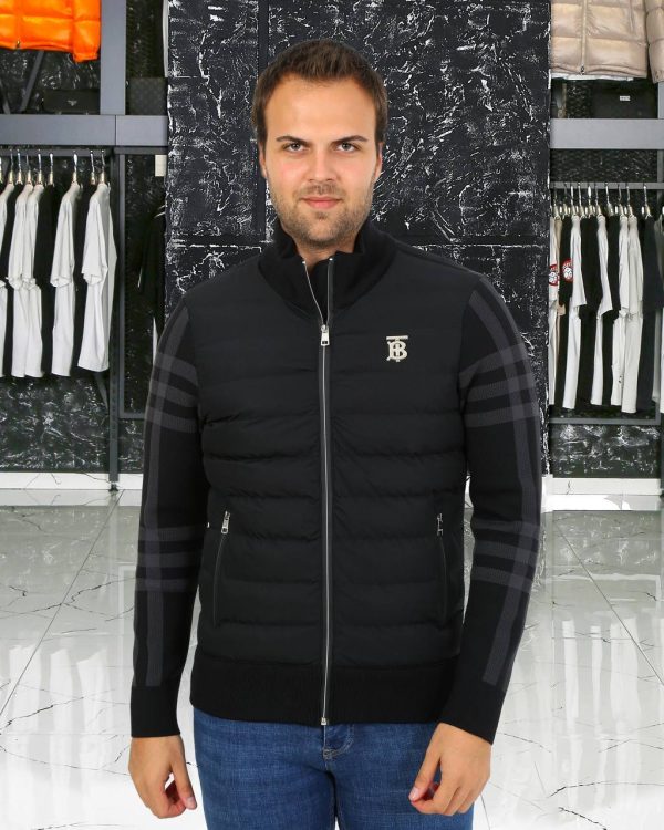 burberry mont baharlik siyah triko detayli