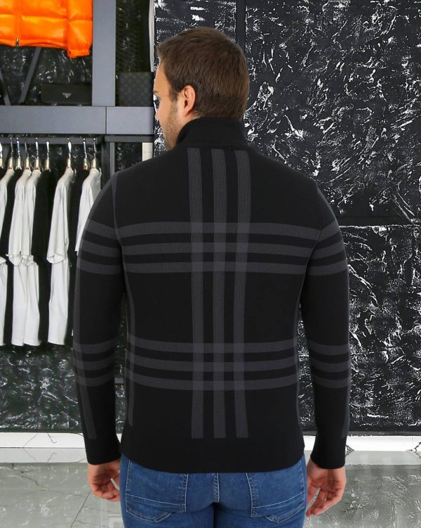 burberry mont baharlik siyah triko detayli